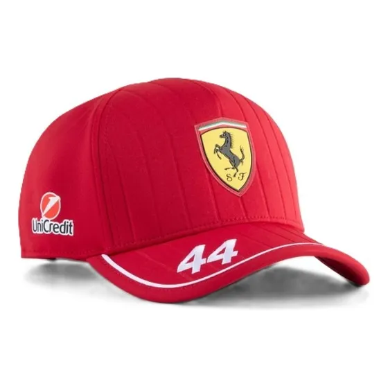 Gorro Jockey Scuderia Ferrari F1 Lewis Hamilton 2025 Burdeo Lewis Hamilton Ajustable