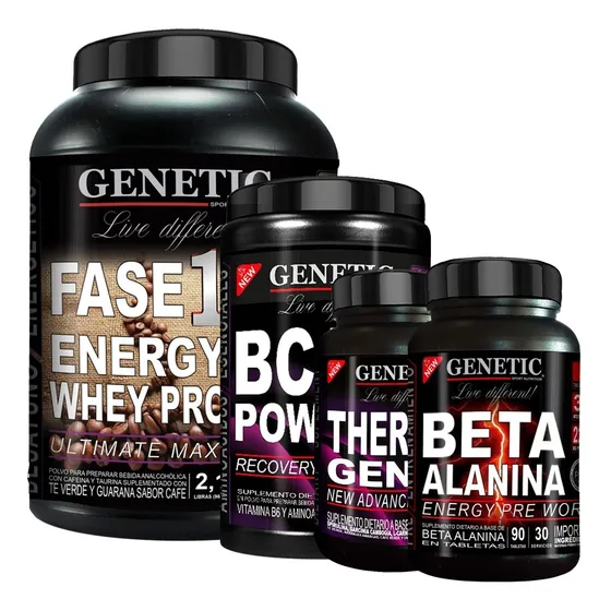 Proteina Fase 1 Bcaa Powder Beta Alanina Thermogenic Genetic