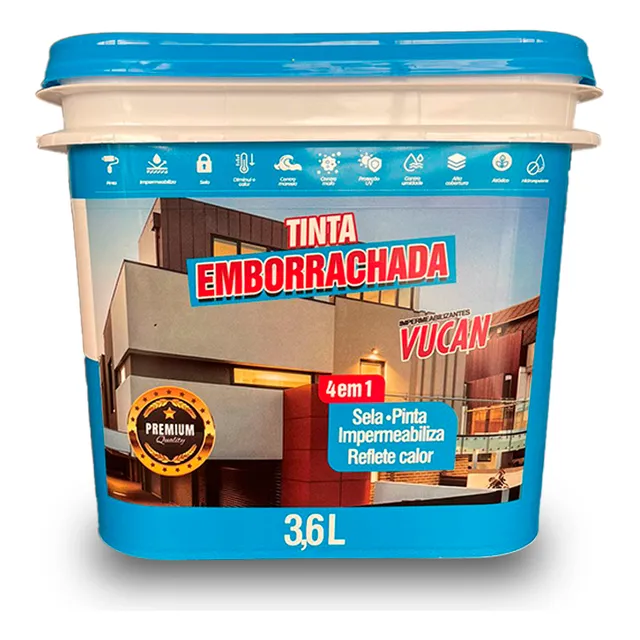 Tinta Emborrachada 3,6l Vucan Hidro-repelente