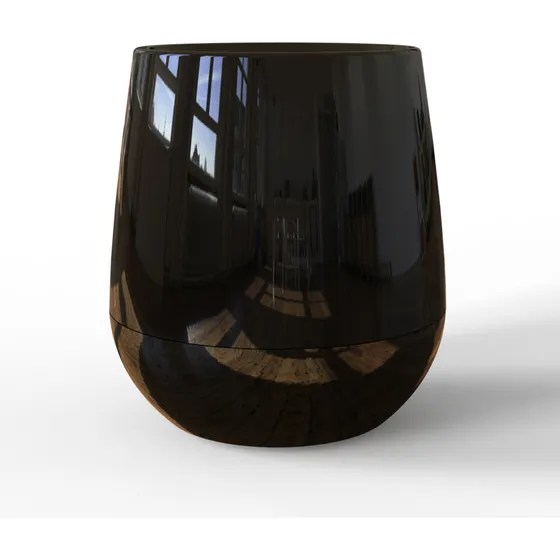 Maceta Autorriego Uovo Mediana Beruplast Negro