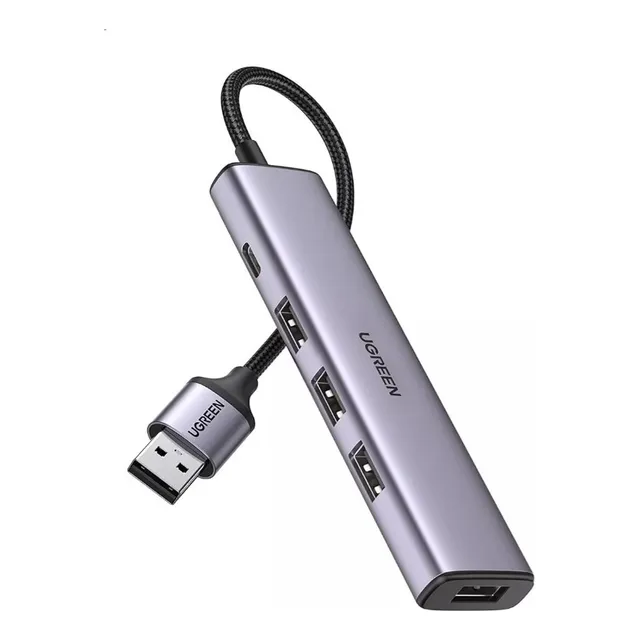 Hub Usb 3.0 Adaptador 4 En 1 Ugreen 4 Usb 3.0 1 Usb C 5v In