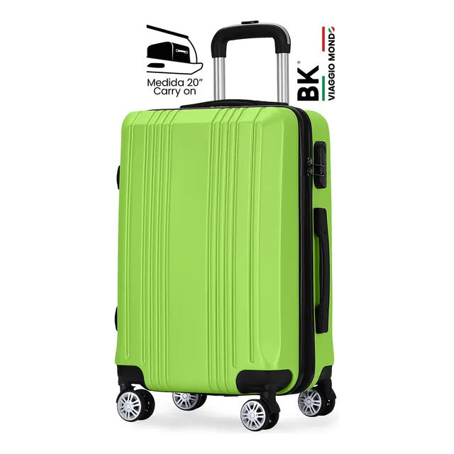 Maleta De Viaje Rígida Carry On De Mano Cabina Modelo Lemon 20 Pulgadas 10 Kg Con Candado Seguridad Viaggo Mondo