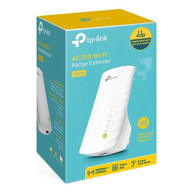 Tp-link Extensor De Señal Re200 Wi-fi 5 Ghz 2,4 Ghz Ac750