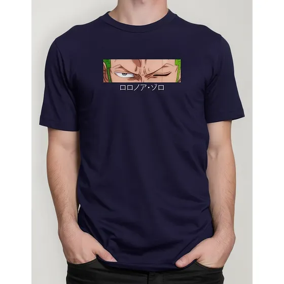 Camiseta Camisa Olhos Zoro One Piece Anime Geek Nerd Tshirt