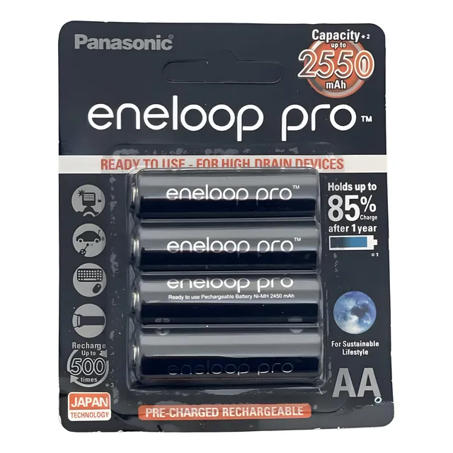 4 Pilas Aa Recargable Eneloop Pro Panasonic 2550mah - 1.2v