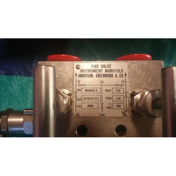 Válvula D Aguja Tipo Manifold De 5 Vias Anderson Y Noshok. 