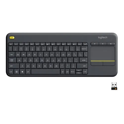 Teclado Inalámbrico Logitech K400 Plus Qwerty Ingles Negro