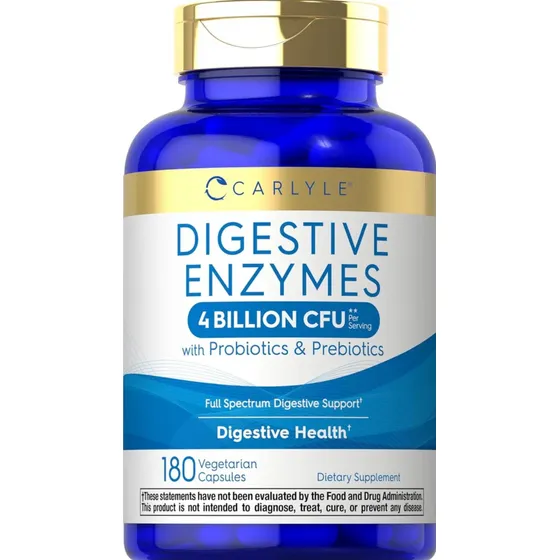 Enzimas Digestivas Con Probioticos 180 Capsulas Carlyle