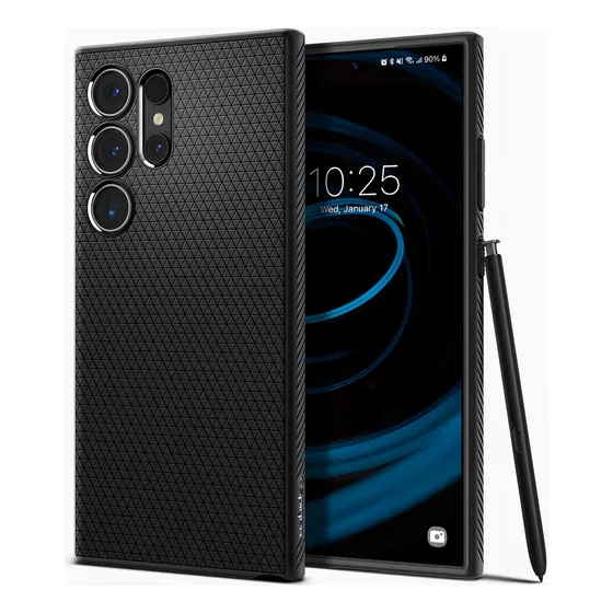 Funda Spigen Liquid Air Para Samsung Galaxy S24 Ultra Color Negro