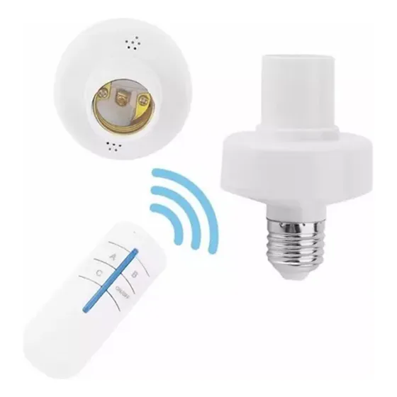 Soquete Control Remoto Inalambrico Ampolletas E27 Luz Blanco