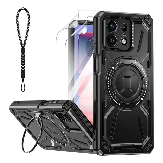 Funda Case Magnético + 2 Mica + Para Motorola Edge 50 Pro