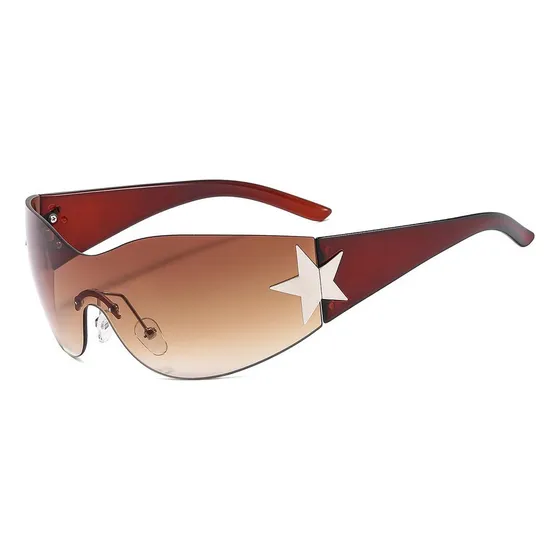 Óculos De Sol Y2k Wrap Around Para Mulheres E Homens, Lentes