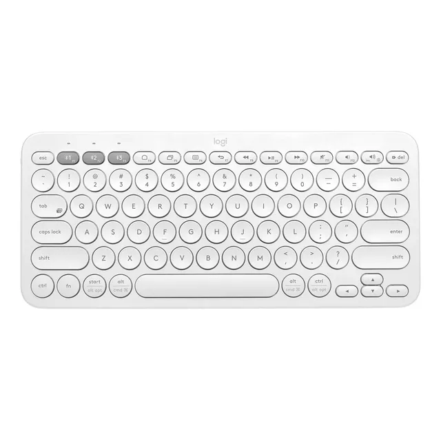 Teclado Bluetooth Logitech K380 Qwerty Inglés Us Blanco