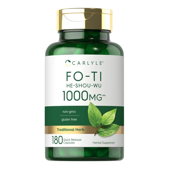 Suplemento Carlyle Fo-ti 1000 Mg 180 Cápsulas De Raíz De He-