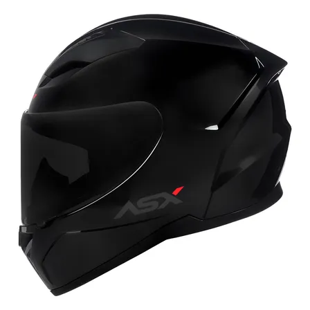 Capacete Asx City Solid Preto Brilhante + Viseira Fumê Tamanho Do Capacete 58 Liso