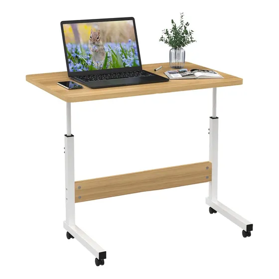 Mesa Escritorio Con Altura Regulable Y Rueditas Tamaño Xxl Escritorio Portátil Para Pc Notebook Tablet Laptop Desayunos Ayuda En Cama©