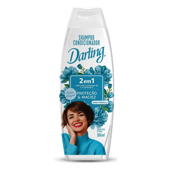 Shampoo E Condicionador Proteção E Maciez 2 Em 1 Com Vitamina B5 E Vitamina E 350ml Darling