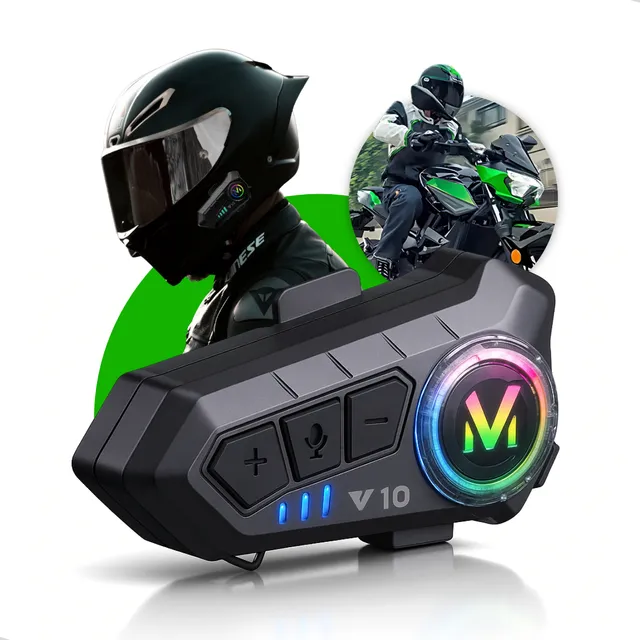 Fone De Ouvido Para Capacete Bluetooth Headset Rgb Sem Fio