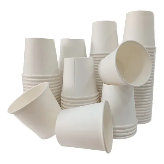 Vaso De Carton Para Café Encerado Biodegradable 4 Oz 50 Pz Color Blanco
