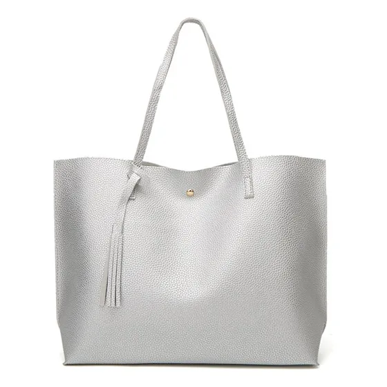 Cartera Mujer Bolso Dama Grande De Mano Cuerina Eco Cuero 1