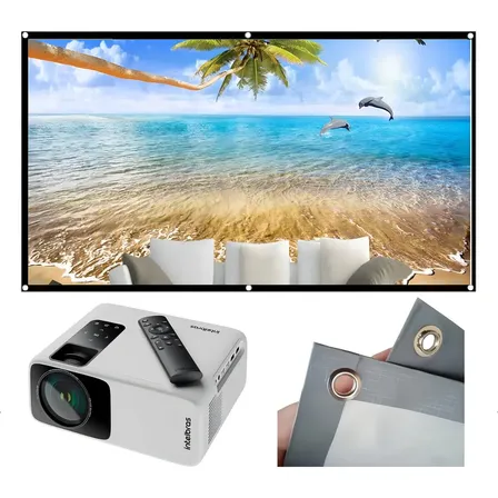 Tela Projeção 150 Polegadas Imagem Nitida Cinema Em Casa 127/220v