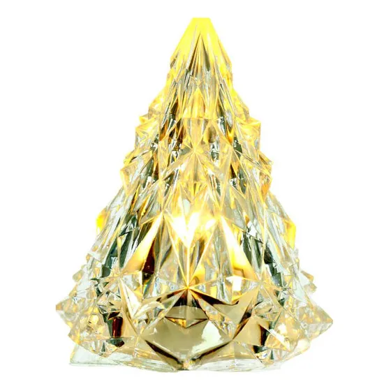 Arvore Acrilico Natal C/led (branco Quente) 6x4,5cm