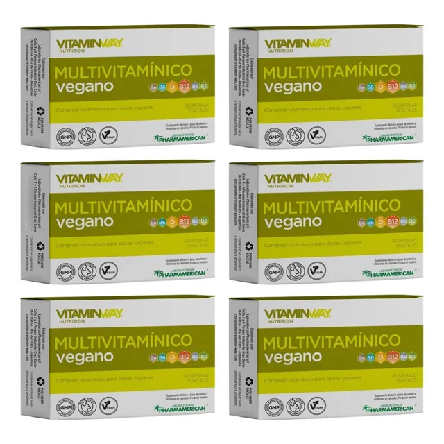 Multivitaminico Vegano X6 C, D, E, B12 B1 B2 B3 B5 B6 B9