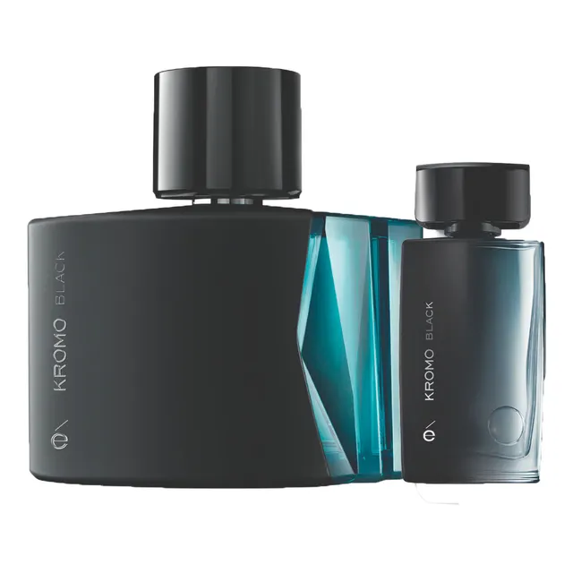 Kromo Black Perfume De Hombre Con Mini Ésika