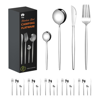 Juego De Cubiertos Elegantes 24 Piezas Acero Inoxidable Juego De Cubiertos Elegantes 24 Piezas Acero Inoxidable