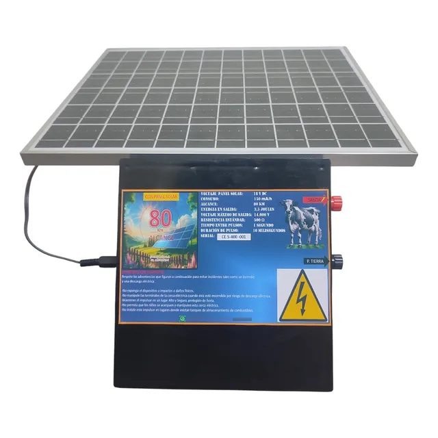 Impulsor Cerca Electrica Solar 80 Km Incl Panel Solar + Bate