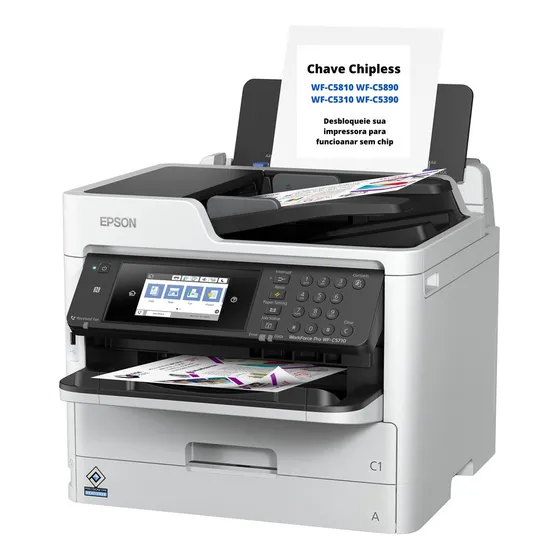 Reset Chipless P/ Uso Em Epson Wf-c5810 Wf-c5890 Wf-c5390