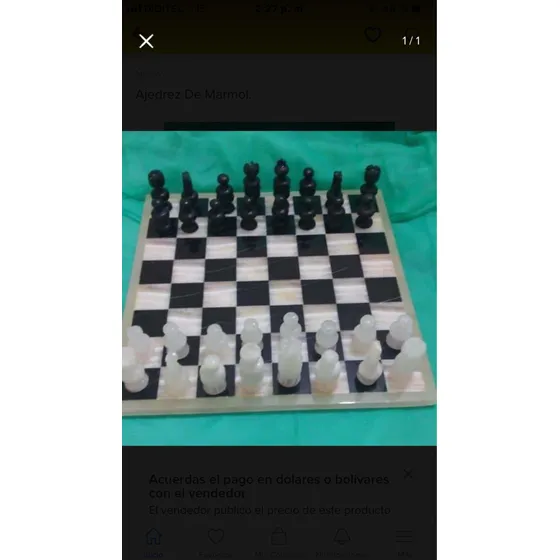 Tablero De Ajedrez 30x30 En Marmol Completamente Nuevo