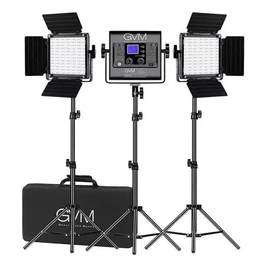 Gvm Rgb Led Video Lighting Kit 800d App Control 3 Lights