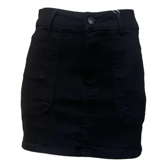 Falda Jeans Mujer Con Calza Interior Push Up Tiro Alto Ngero
