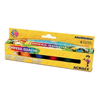 Tempera Guache 6 Cores 15 Ml Acrilex 02006 Tempera Guache 6 Cores 15 Ml Acrilex 02006