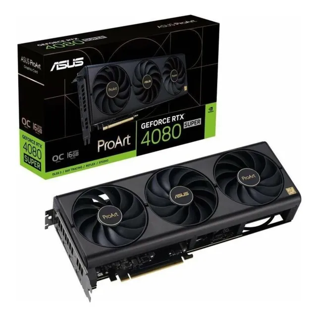 Asus Proart Tarjeta Gráfica Geforce Rtx 4080 Super Oc Edition (pcie 4.0, Gddr6x De 16 Gb, Dlss 3, Hdmi 2.1 A, Displayport 1.4 A) Proart-rtx4080s-o16g