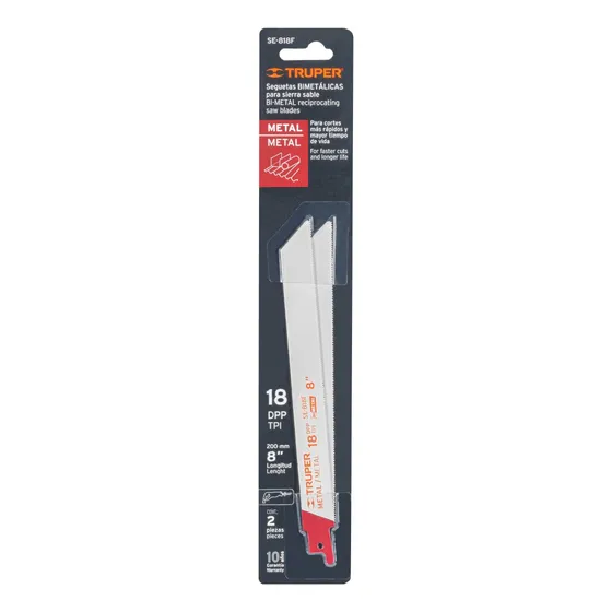 2 Seguetas Para Sierra Sable 8  18 Dpp Para Metal