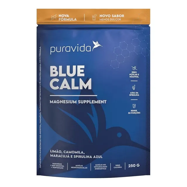 Blue Calm Pura Vida 250g - Triptofano + Inositol + Magnésio 
