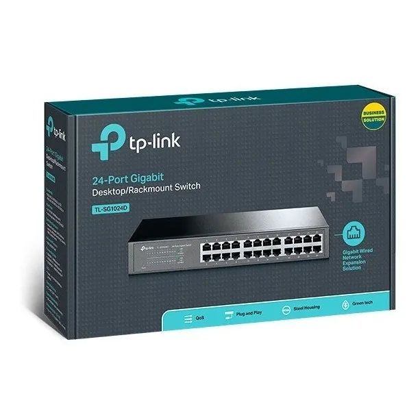 Switch Tp-link 24 Puertos Gigabit 10/100/1000 Tl-sg1024d Rac