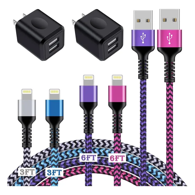 Cargador Para iPhone 4 2 Cable Usb Trenzado Rapida Largo
