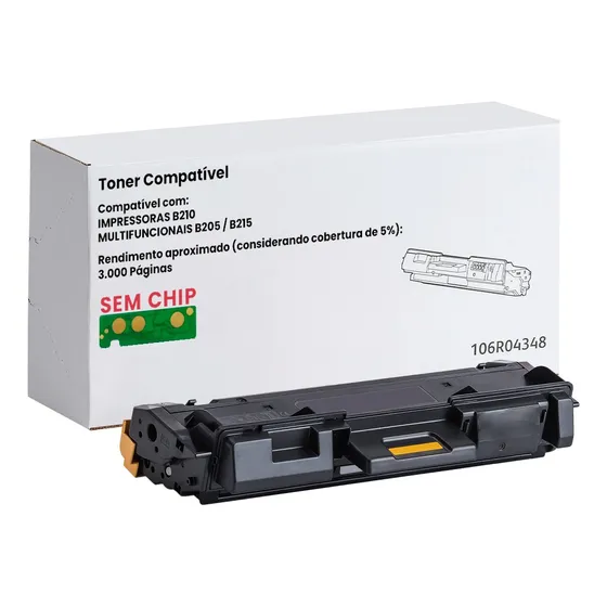 Toner P/ Xerox B210 B205 B215 Sem Chip Resetada Tinta Preto