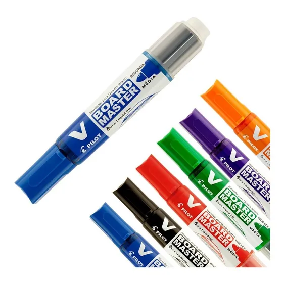 Pack X 6 Marcadores Pilot Pizarra Recargable Con Cartucho