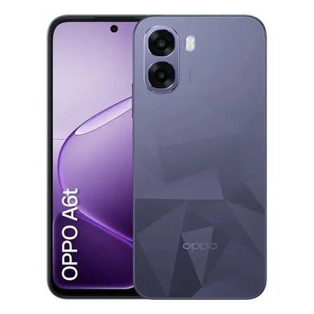 Smartphone OPPO A6t 128GB 12GB RAM (4GB + 8GB RAM Virtual) Bateria Gigante 6500 mAh Câmera AI Violeta