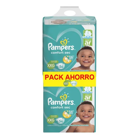 Pampers Confort Sec Xxg X 112 Unid. Género Sin género Tamaño Extra extra grande (XXG)