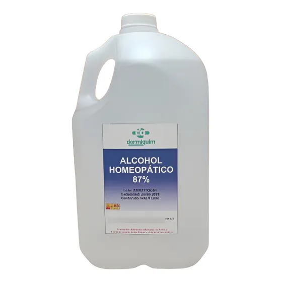 Alcohol Homeopático A 87° G.l. 4 Litros