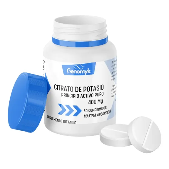 Citrato De Potasio 400 Mg X 60 Comprimidos Genomyk Sabor Sin Sabor