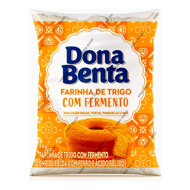 Farinha De Trigo Dona Benta Com Fermento Ácido Fólico 1 Kg
