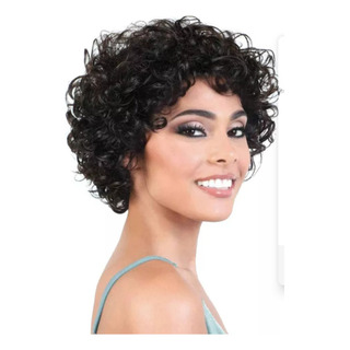 Peruca Curta Cabelo Humano 100% Cacheado Natural Peruca Curta Cabelo Humano 100% Cacheado Natural