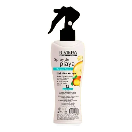Spray Loción Para Playa Riviera Mango Y Argán Con 12 Beneficios 200ml