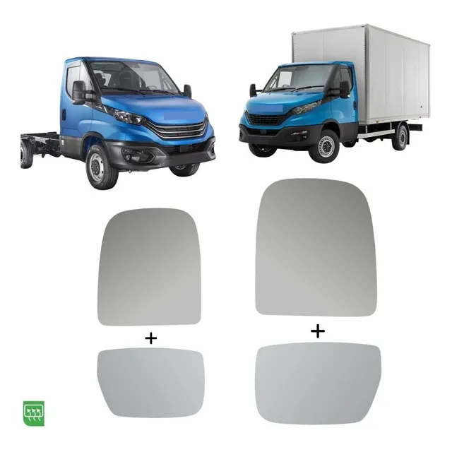 Kit 2 Lentes Vidro Retrovisor Para Iveco Daily 2022 À 2026